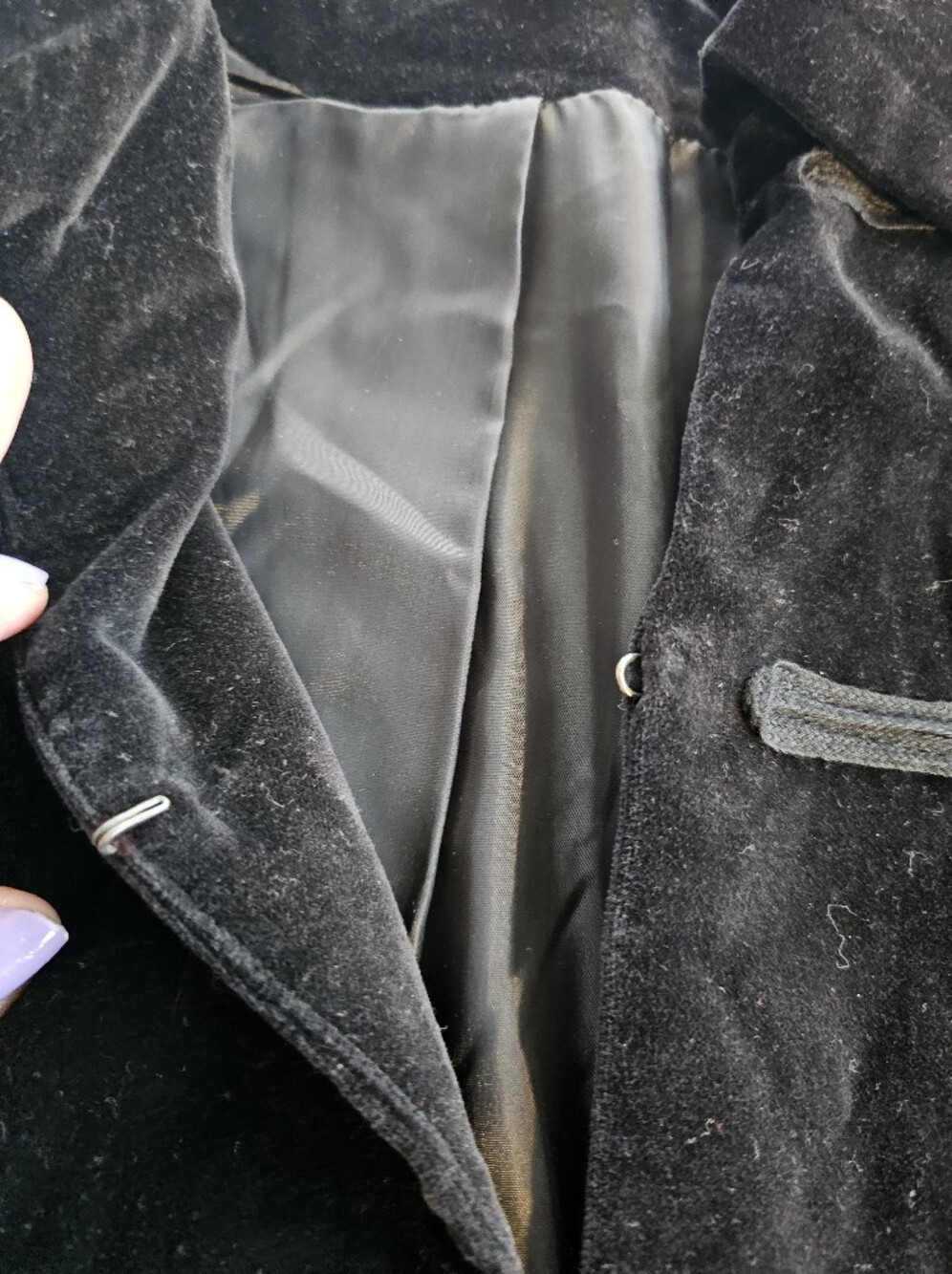 Newport News Black Velvet Blazer Jacket - Picture 3 of 6